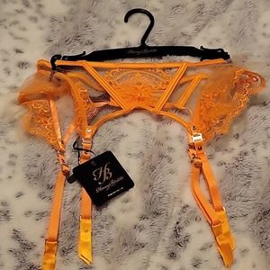 Honey Birdette Gabrielle mango suspender. XS